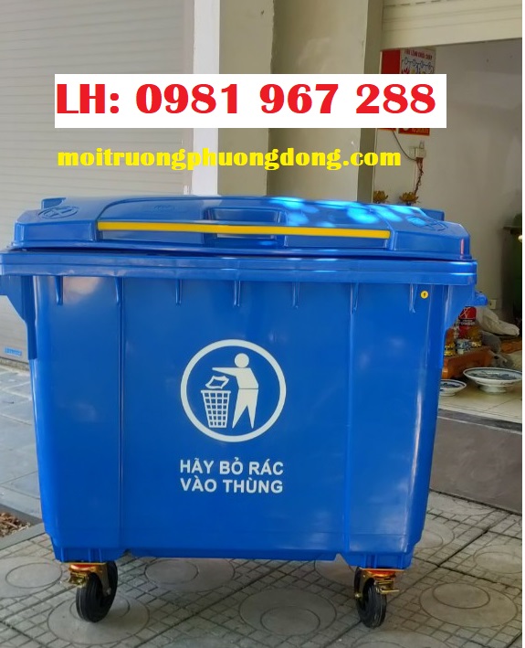 Cung cấp xe gom rác 660L màu dương giá rẻ toàn quốc