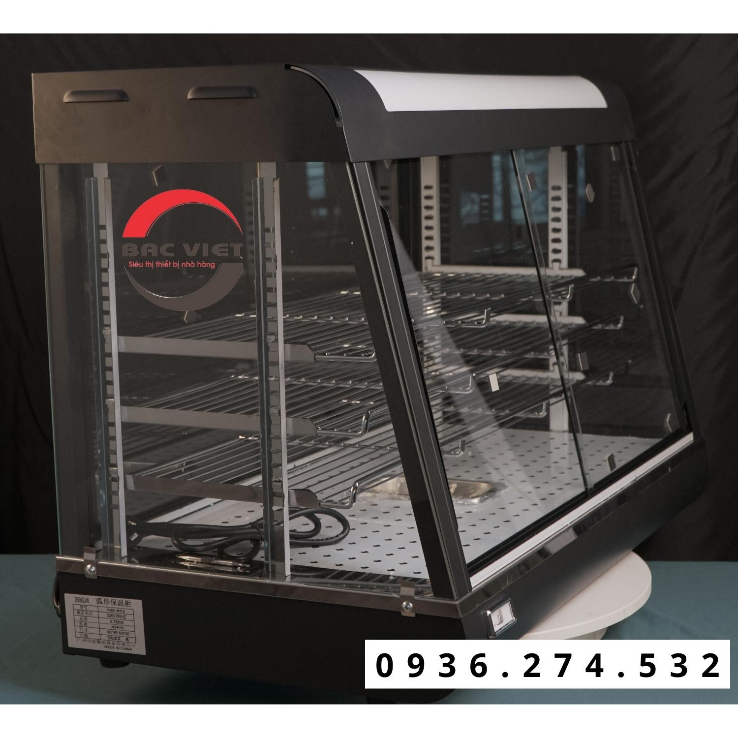 Tủ giữ nóng và trưng bày thực phẩm 3 khay mã 601