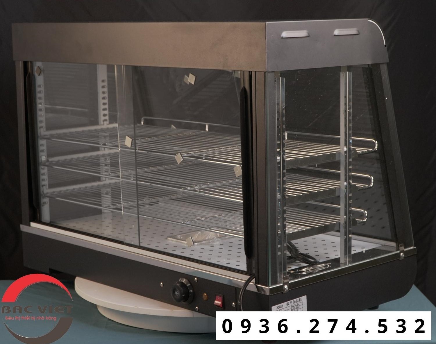 Tủ giữ nóng và trưng bày thực phẩm 3 khay mã 601