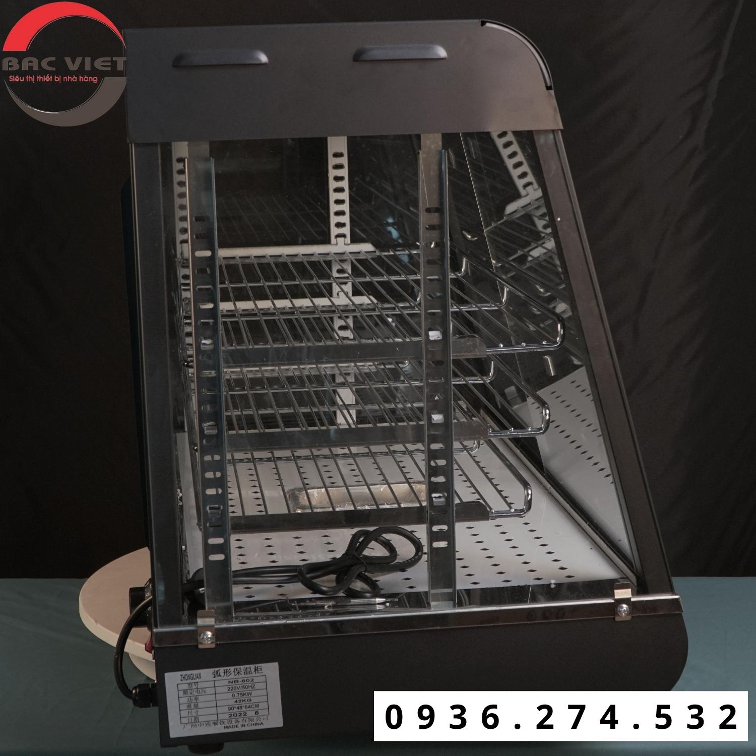 Tủ giữ nóng và trưng bày thực phẩm 3 khay mã 601