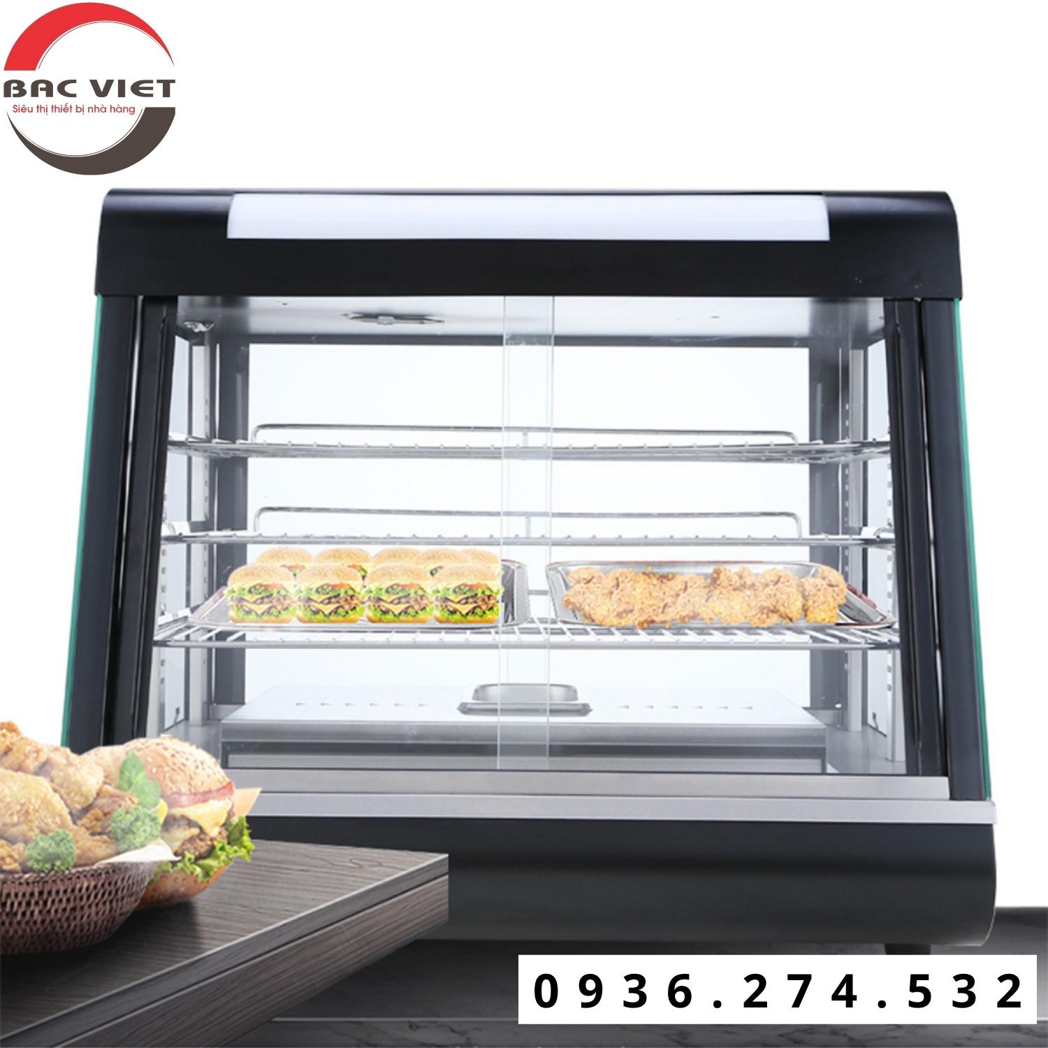 Tủ giữ nóng và trưng bày thực phẩm 3 khay mã 601