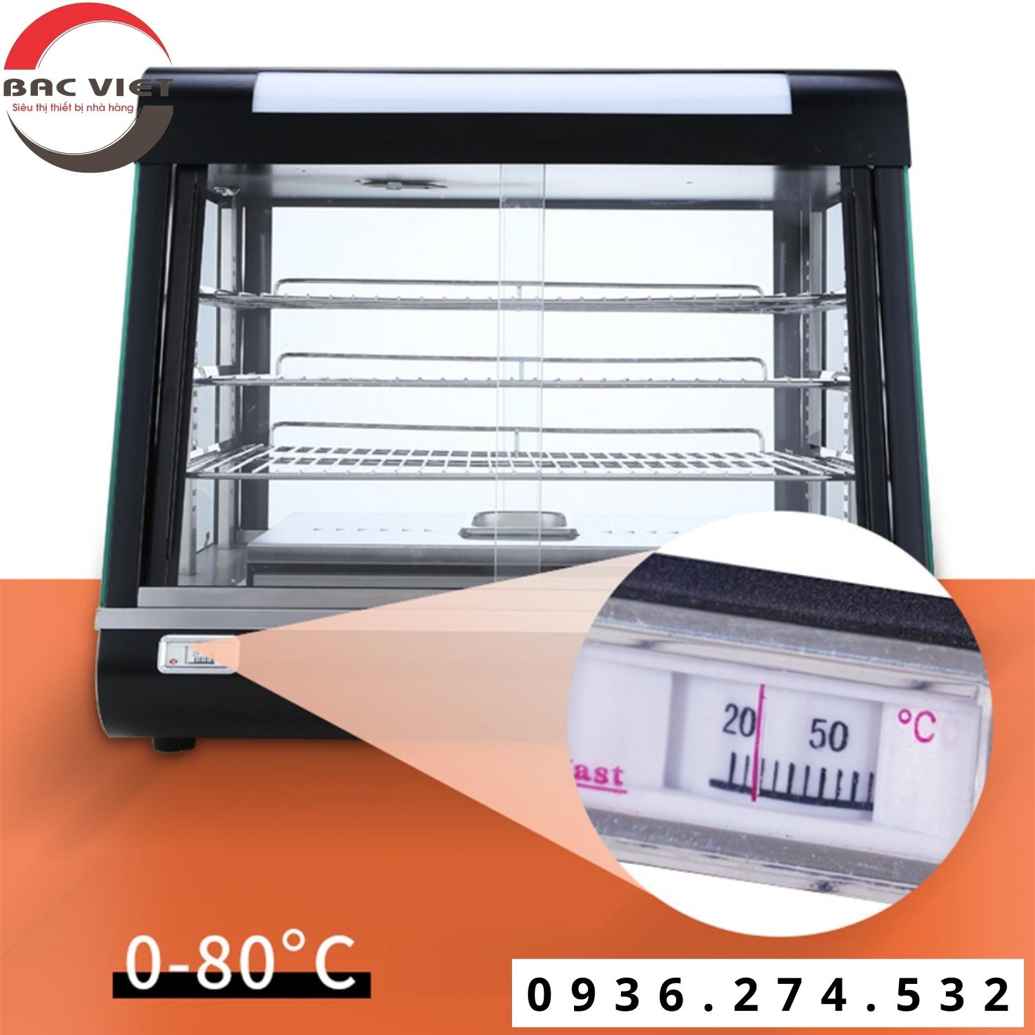 Tủ giữ nóng và trưng bày thực phẩm 3 khay mã 601