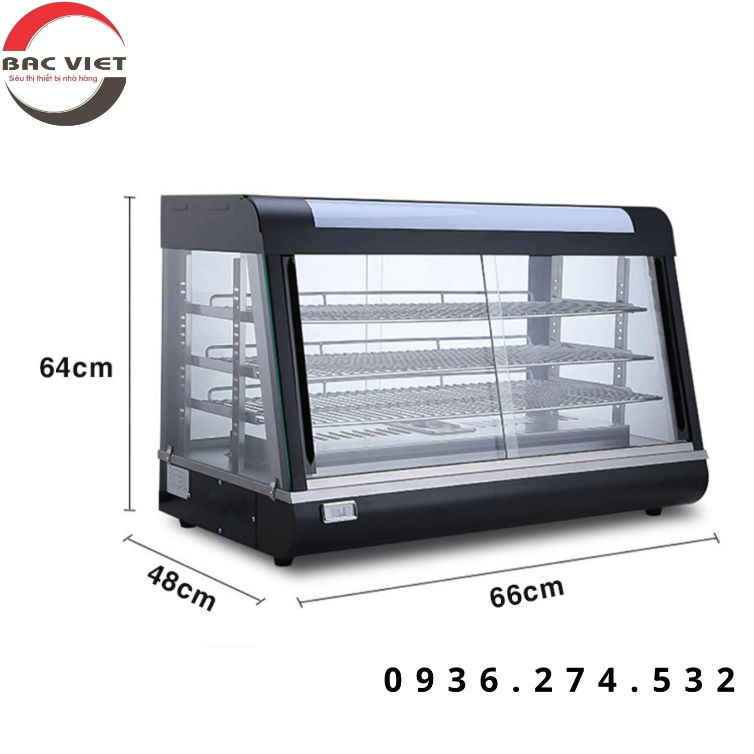 Tủ giữ nóng và trưng bày thực phẩm 3 khay mã 601