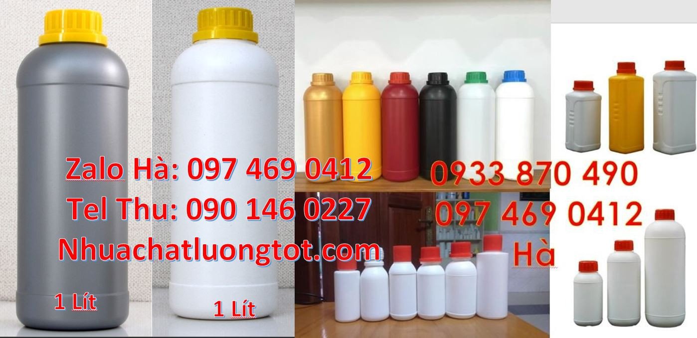 Bán chai nhựa hdpe đựng hóa chất,chai nhựa 1l đựng dầu nhớt giá rẻ hcm
