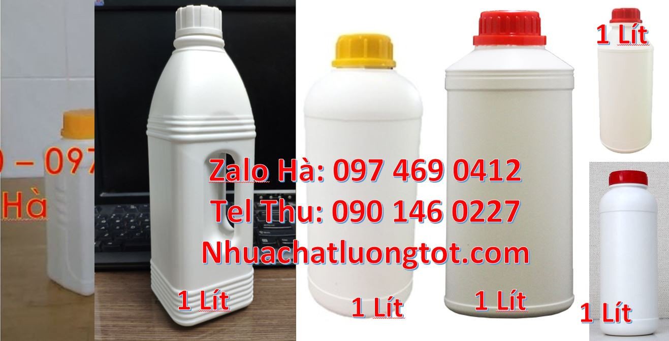 Bán chai nhựa hdpe đựng hóa chất,chai nhựa 1l đựng dầu nhớt giá rẻ hcm