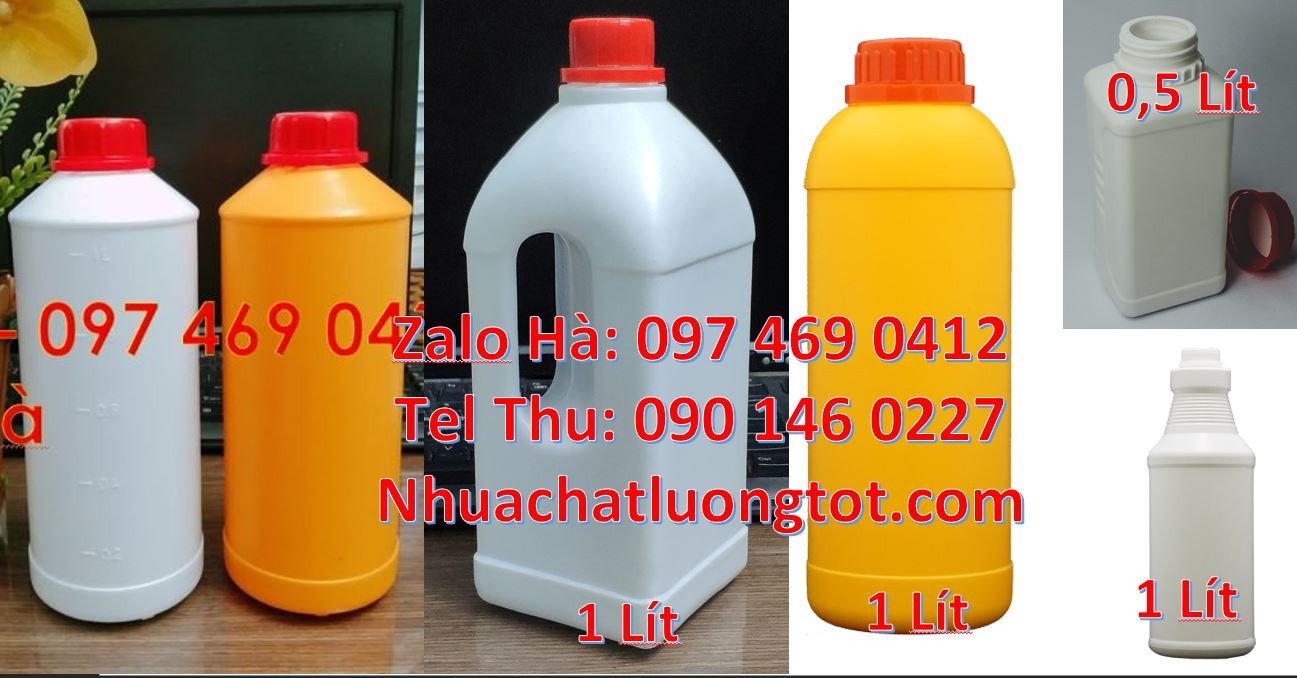 Bán chai nhựa hdpe đựng hóa chất,chai nhựa 1l đựng dầu nhớt giá rẻ hcm