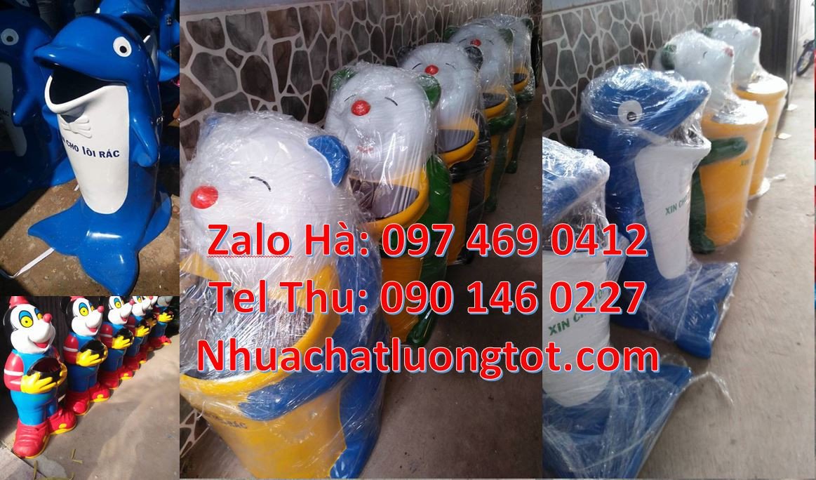 Bán thùng đựng rác hình con vật giá rẻ,thùng đựng rác hình con gấu tru