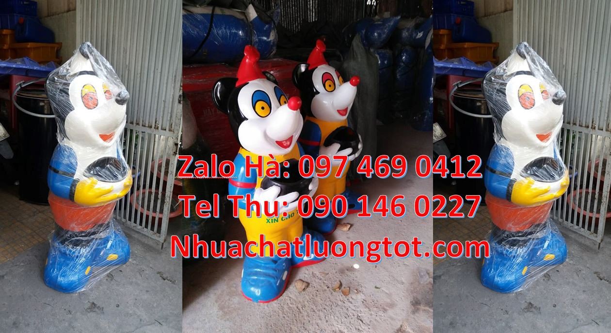 Bán thùng đựng rác hình con vật giá rẻ,thùng đựng rác hình con gấu tru