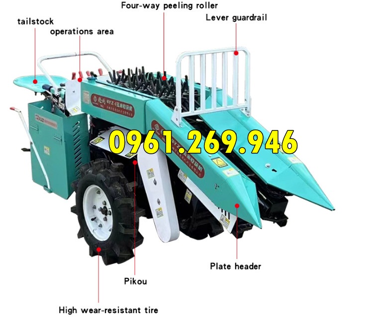 Máy thu hoạch ngô ngồi lái 16HP Vinmax VMTH16 băm cây, bóc bẹ, bẻ bắp
