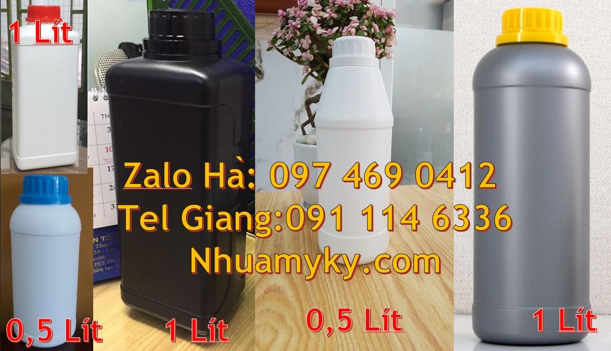 Bán chai nhựa 0.5l đựng hóa chất,chai nhựa 1l đựng sữa tắm mỹ phẩm mới