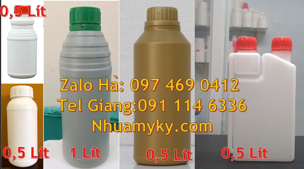 Bán chai nhựa 0.5l đựng hóa chất,chai nhựa 1l đựng sữa tắm mỹ phẩm mới