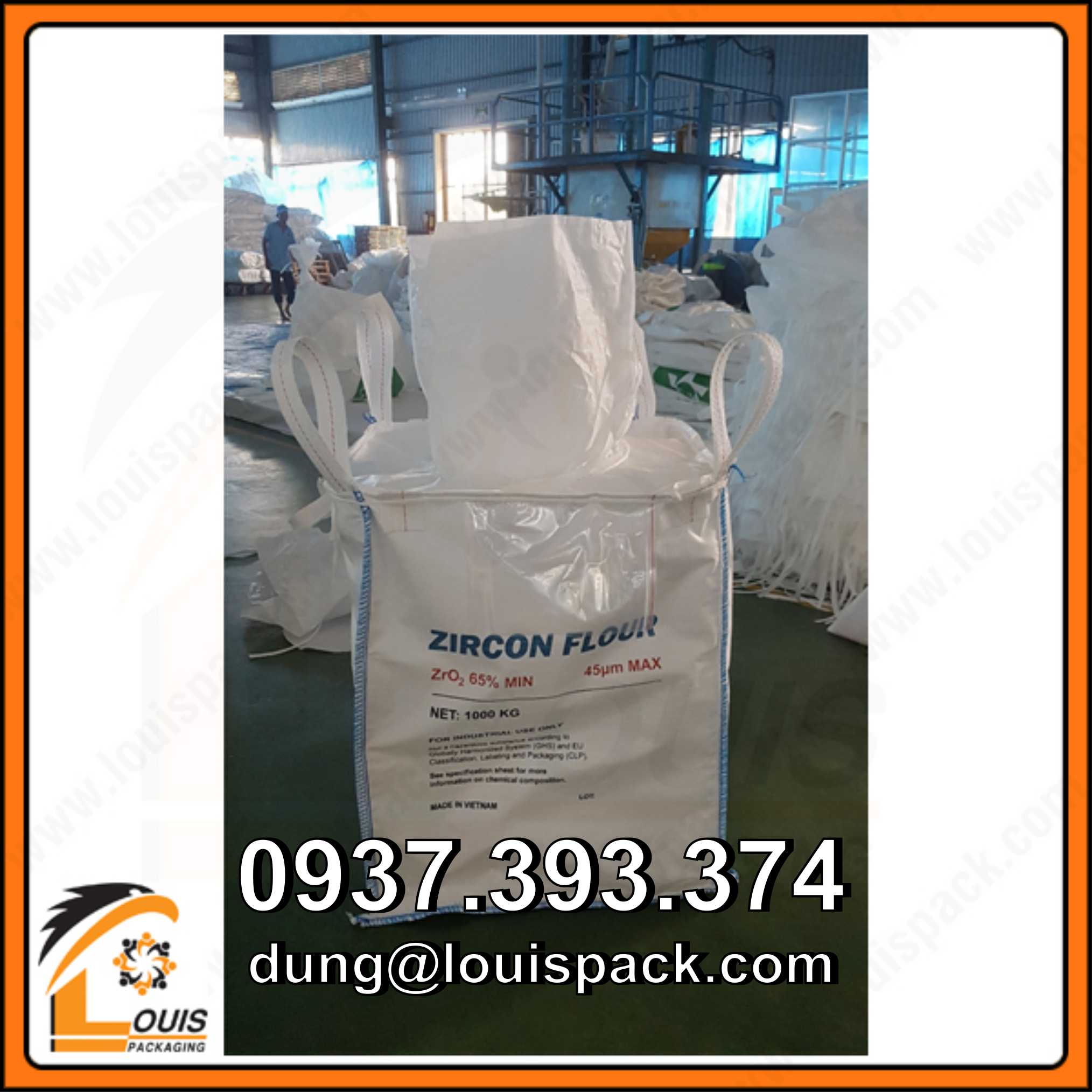 Bao jumbo đựng khoáng sản như bột đá, bột cao lanh