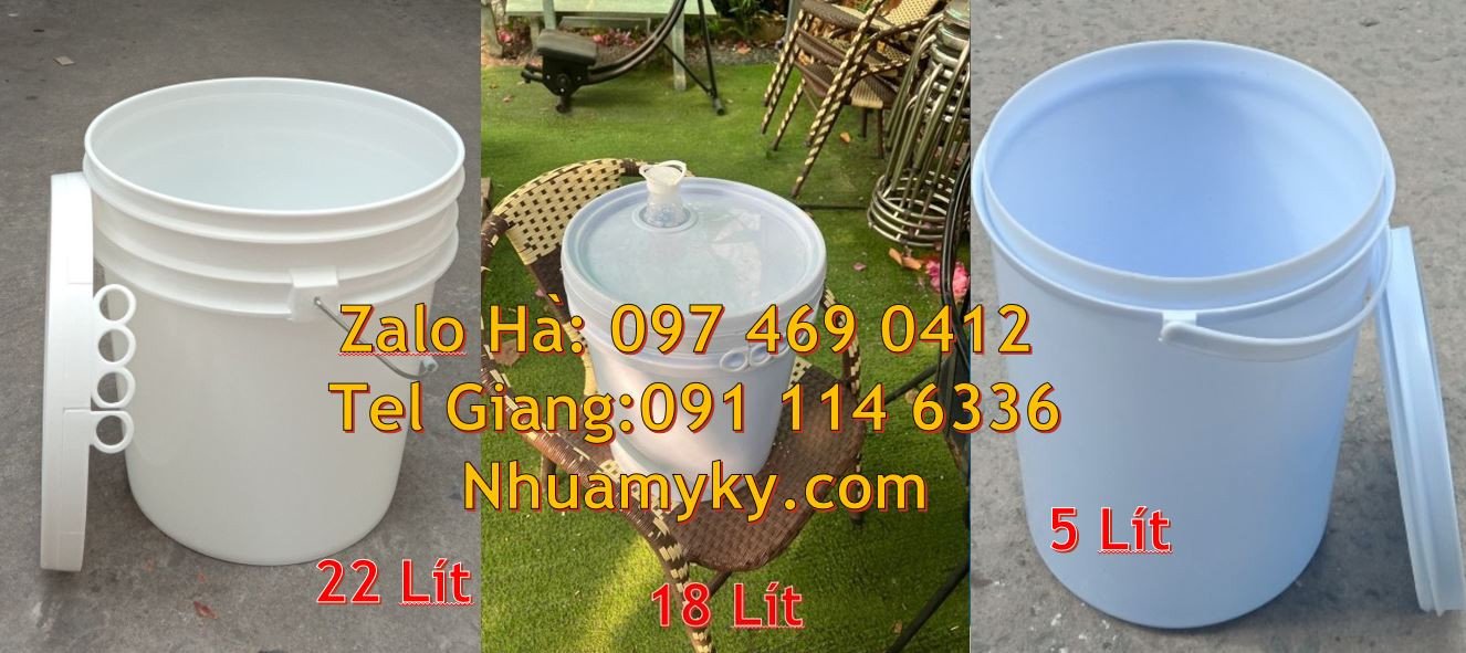 Bán Thùng đựng sơn chất lượng cao,thùng sơn 22l quai sắt và quai nhựa