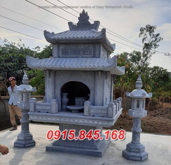 bến tre cây hương thờ bằng đá bán + bàn thờ ông thiên địa sơn thần