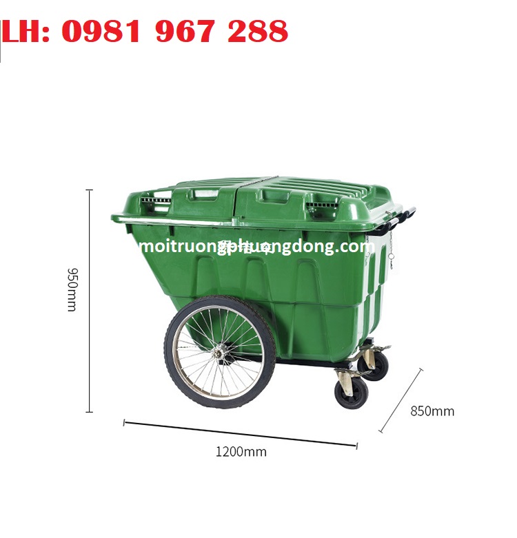 Bán thùng rác nhựa 400L công cộng ngoài trời chất lượng giá rẻ