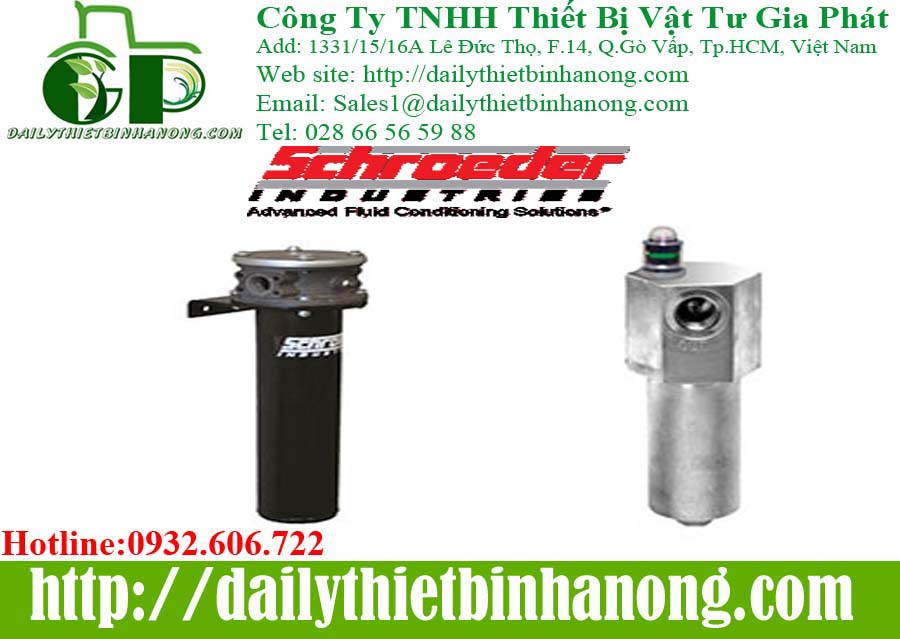 Lọc dầu thủy lực Schroeder cho hệ thống chất lỏng