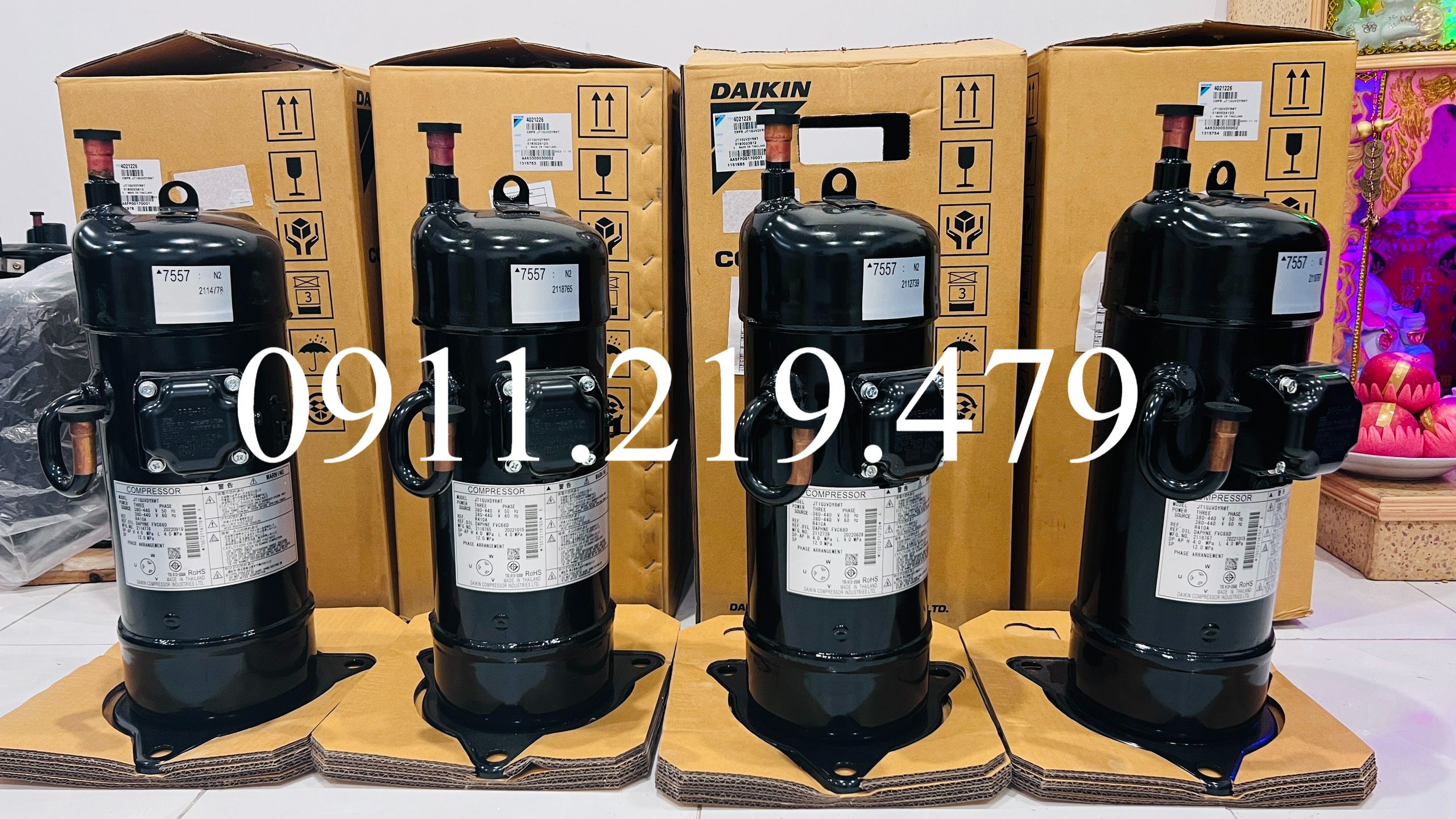 máy nén lạnh daikin model JT1GUVDY gas lạnh R410