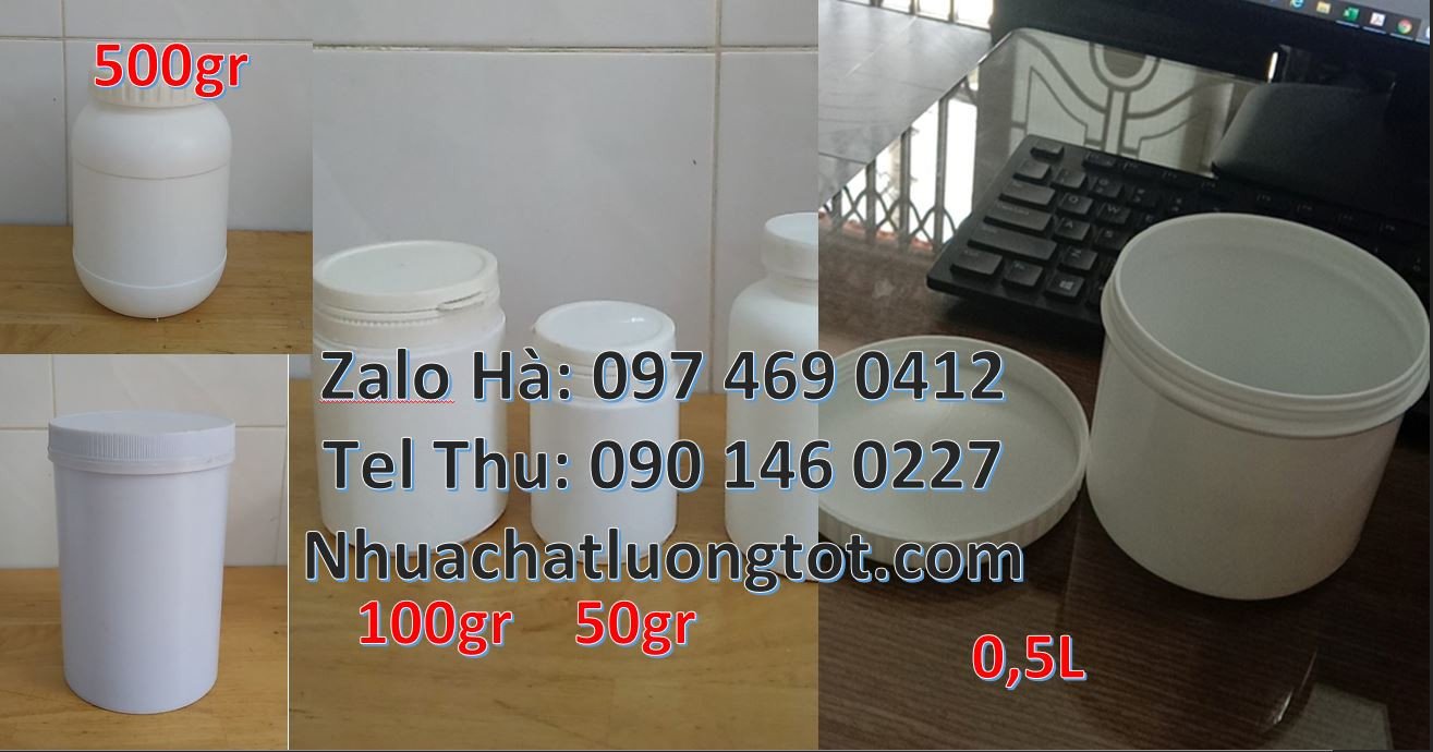 Bán hũ nhựa chất lượng cao,hũ nhựa 1.5kg nắp vặn đựng mỹ phẩm màu tran
