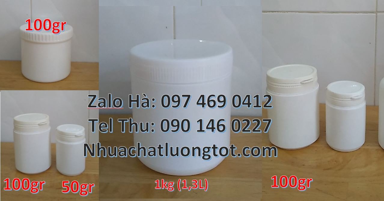 Bán hũ nhựa chất lượng cao,hũ nhựa 1.5kg nắp vặn đựng mỹ phẩm màu tran