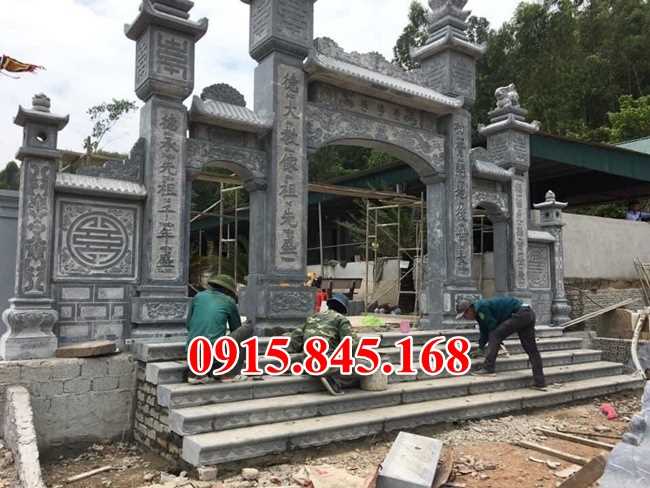 47498 mẫu cổng đá đẹp nhất - cổng tam quan nhà thờ từ đường