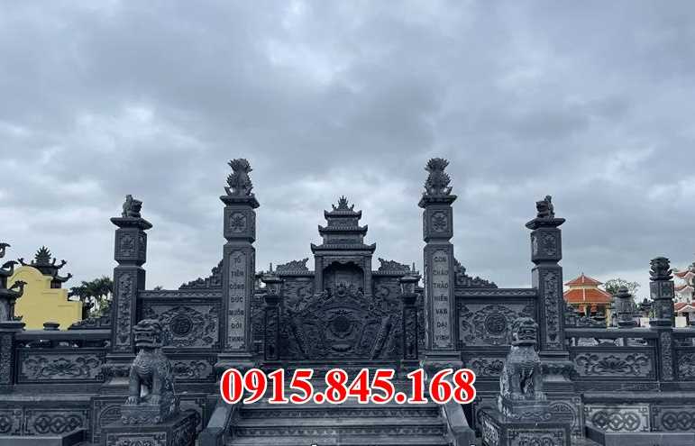 0047 Mẫu cổng tam quan bằng đá đẹp - cổng đình làng đền miếu