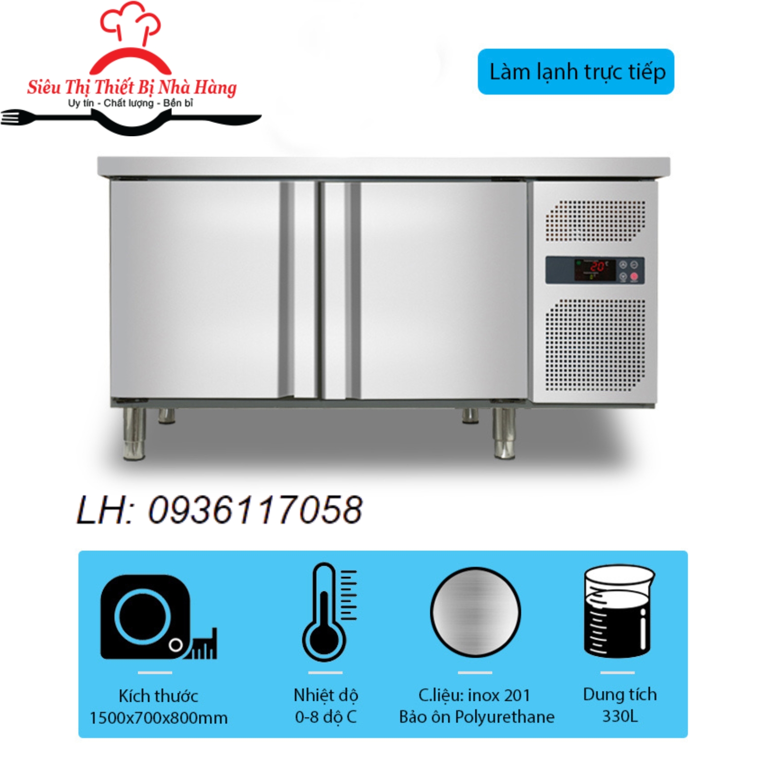 Bàn mát 2 cánh 1m5- inox cao cấp chính hãng BẮC VIỆT