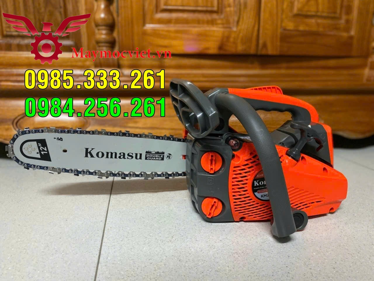 Máy cưa xích chạy xăng cưa tay cụt Komasu KM2500
