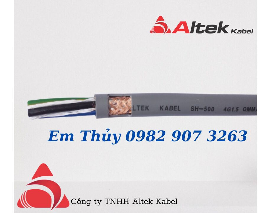 Cáp 4 lõi chống nhiễu vỏ PVC xám Altek Kabel