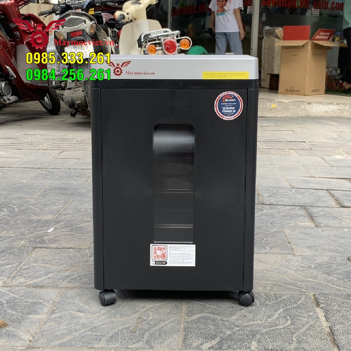 Máy hủy tài liệu, giấy tờ công ty, hủy card đĩa CD Silicon PS610C