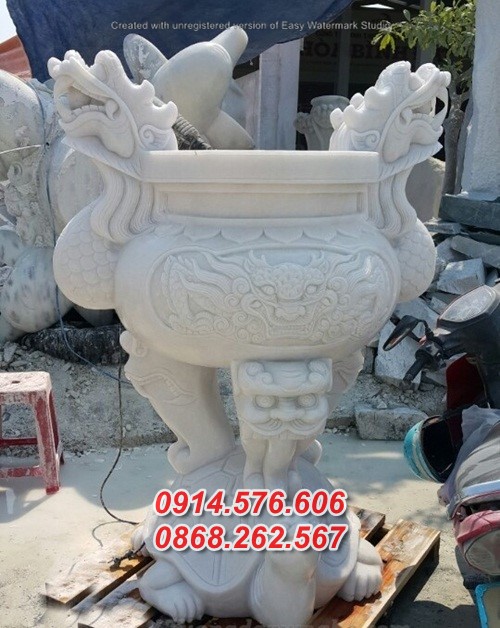 557 mẫu lư đỉnh hương đá đẹp nhất - lư hương đình chùa bằng đá