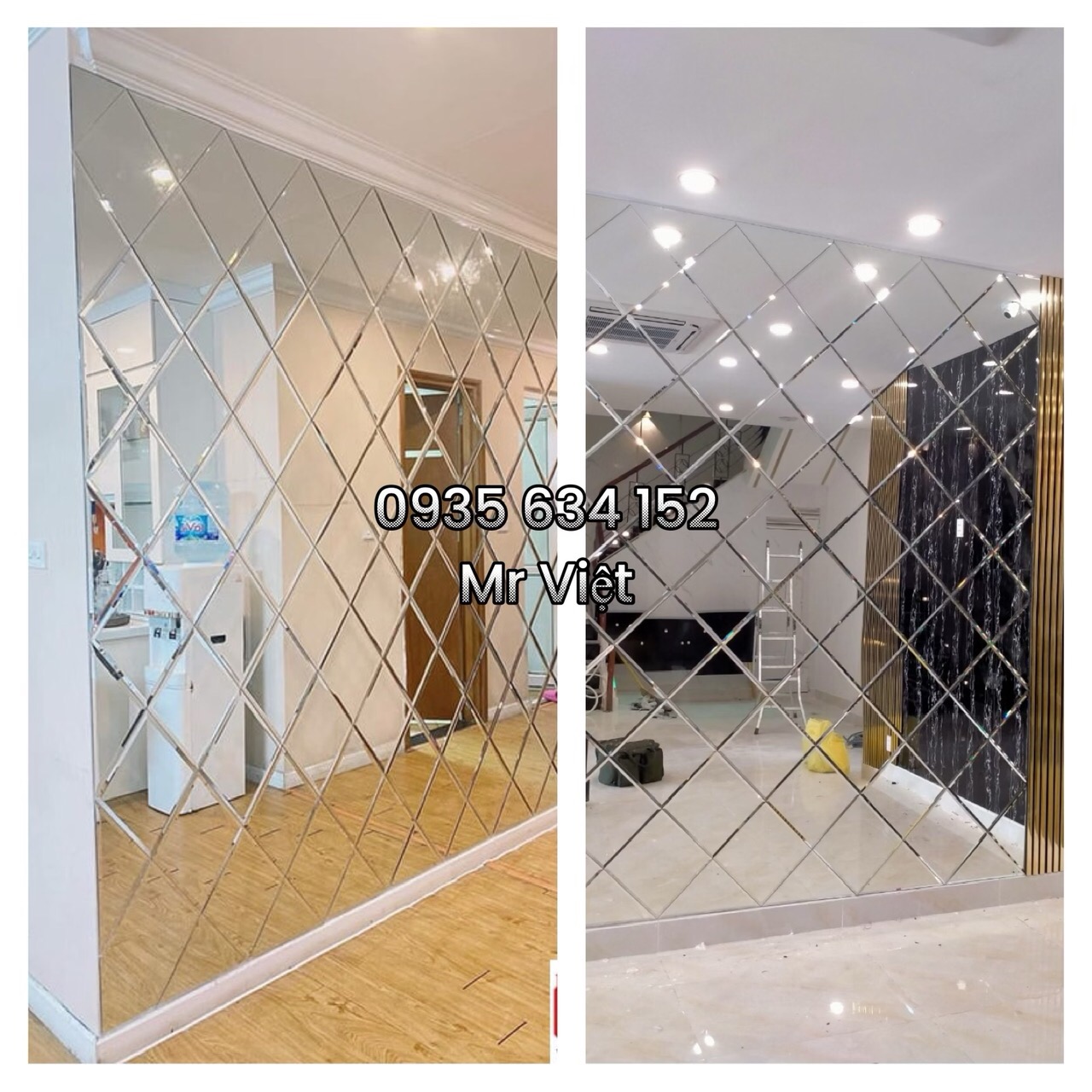 Gương trang trí phòng karaoke, gương soi phòng tập tại Đà Nẵng