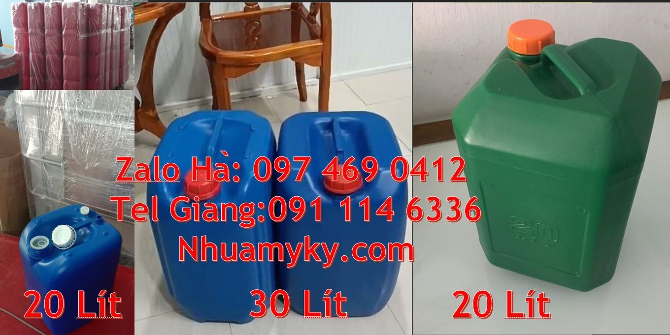 Bán can nhưa hdpe 30l đựng hóa chất,can nhựa 20l đựng nước sinh hoạt