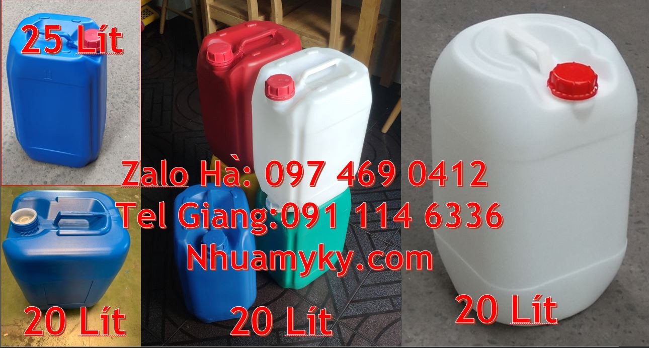 Bán can nhưa hdpe 30l đựng hóa chất,can nhựa 20l đựng nước sinh hoạt