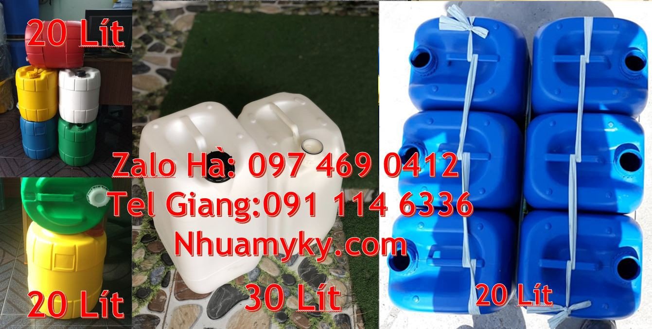 Bán can nhưa hdpe 30l đựng hóa chất,can nhựa 20l đựng nước sinh hoạt