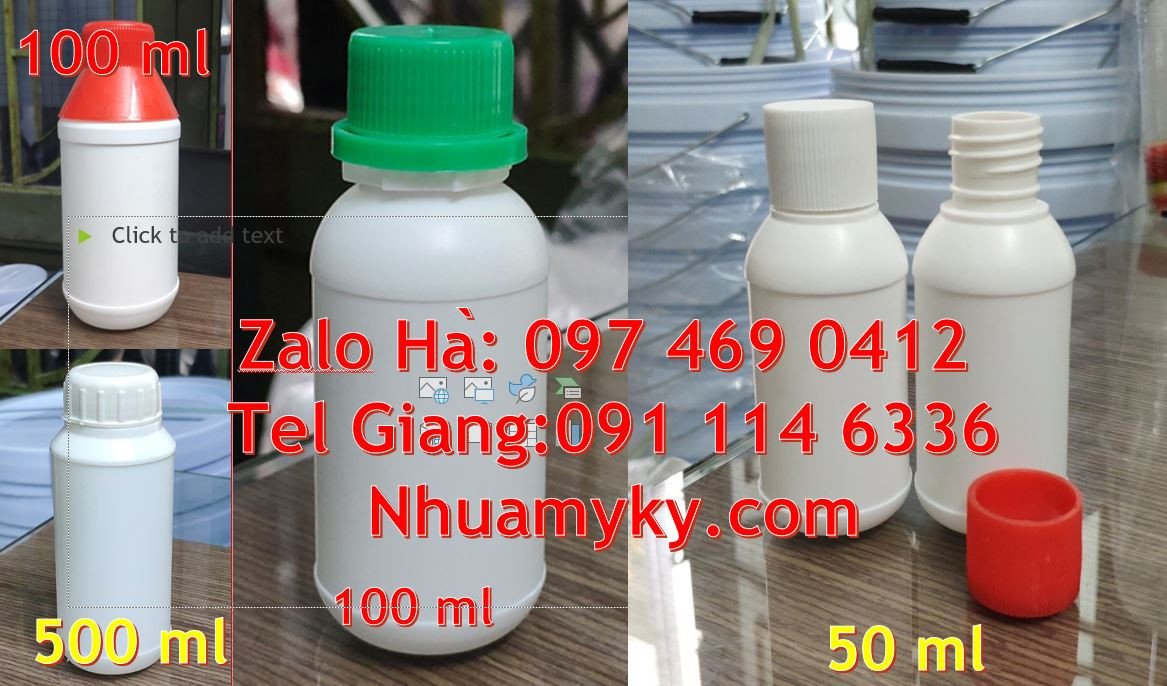 Bán chai nhựa nhỏ 500ml màu trắng nắp vặn,chai nhựa 100ml đựng thuốc