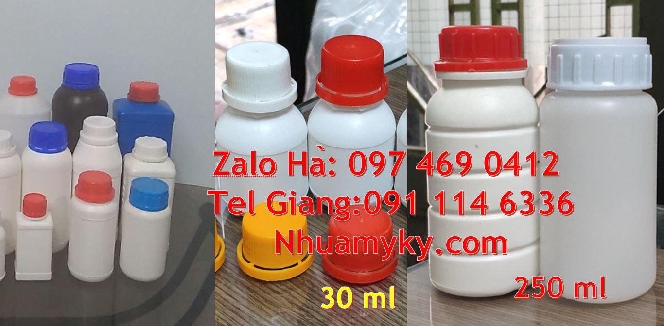 Bán chai nhựa nhỏ 500ml màu trắng nắp vặn,chai nhựa 100ml đựng thuốc