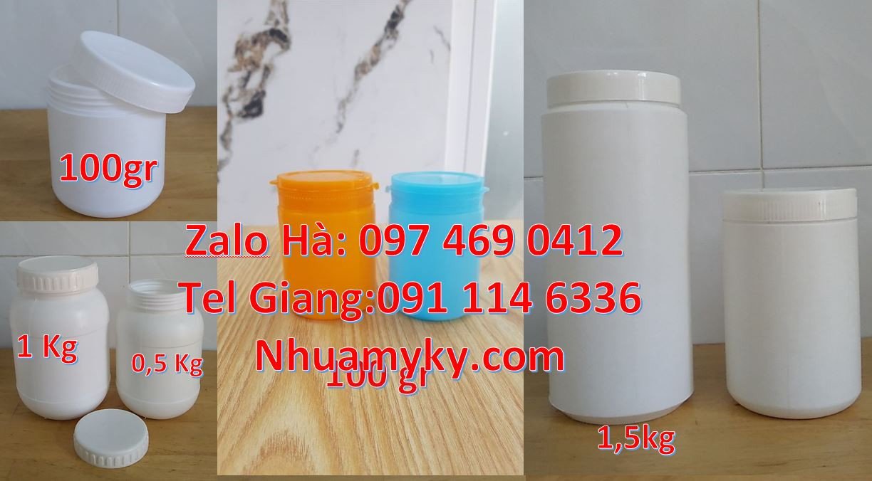 Bán hũ nhựa đựng thực phẩm,hũ nhựa hdpe đựng hóa chất tẩy rửa giá rẻ