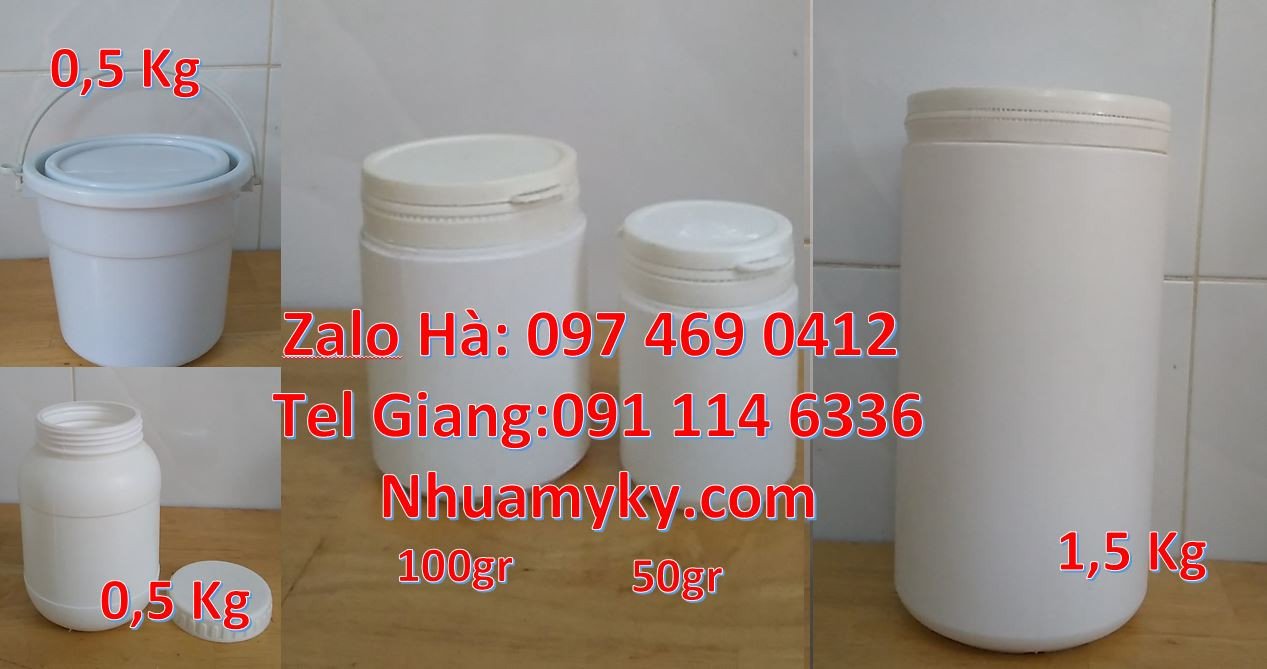 Bán hũ nhựa đựng thực phẩm,hũ nhựa hdpe đựng hóa chất tẩy rửa giá rẻ
