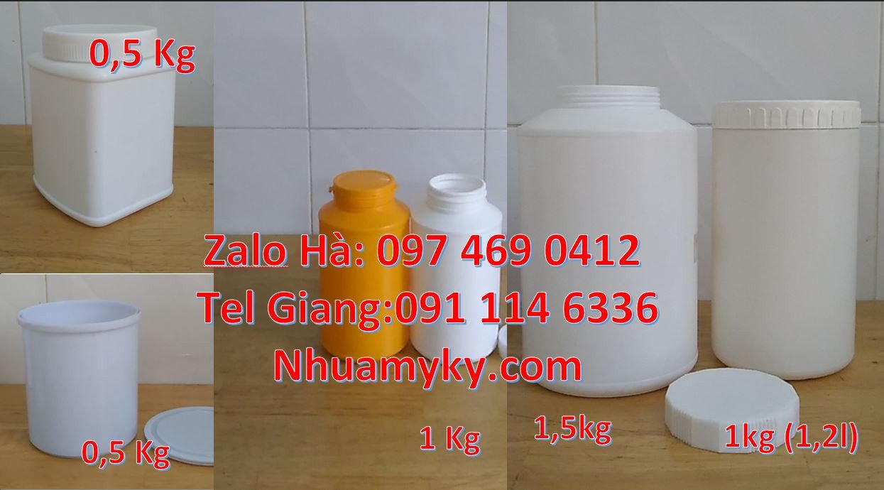 Bán hũ nhựa đựng thực phẩm,hũ nhựa hdpe đựng hóa chất tẩy rửa giá rẻ