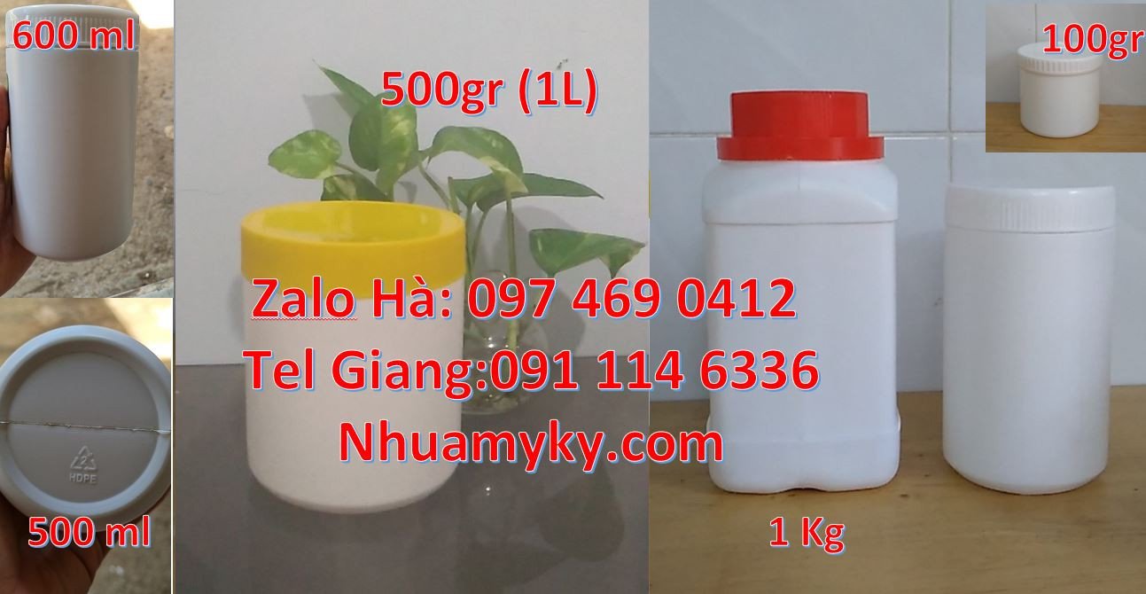 Bán hũ nhựa đựng thực phẩm,hũ nhựa hdpe đựng hóa chất tẩy rửa giá rẻ