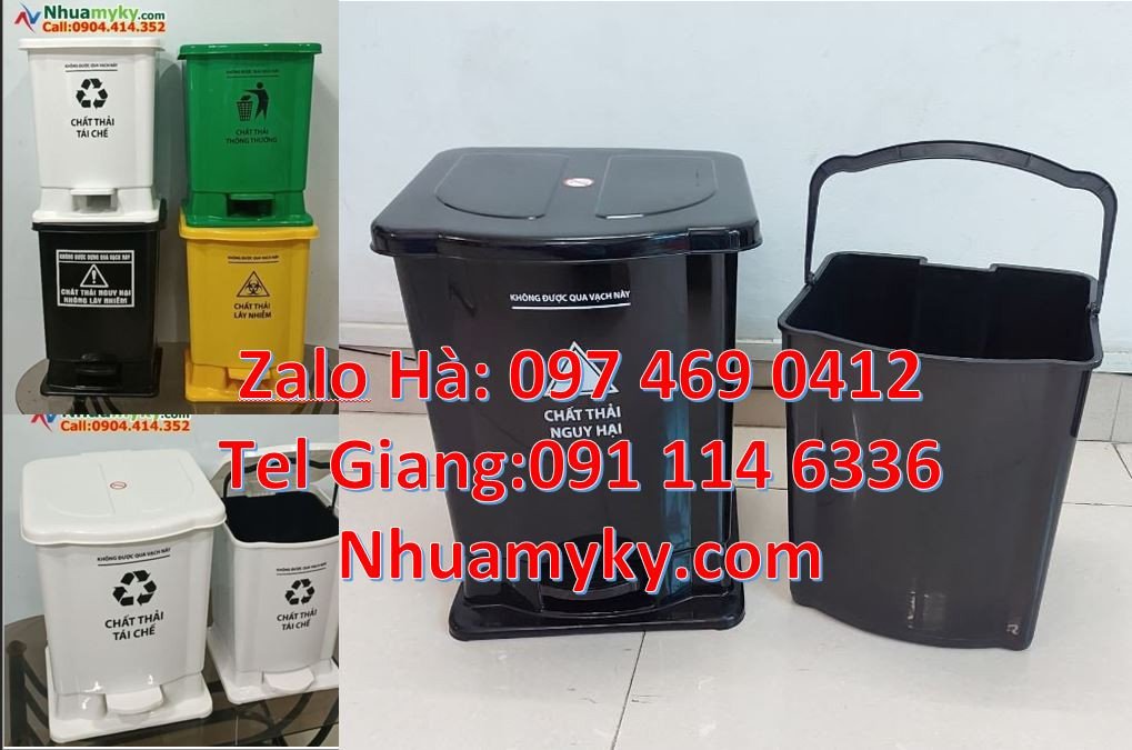 Bán thùng đựng rác y tế nắp đậy,thùng rác y tế 60l có đạp chân giá rẻ
