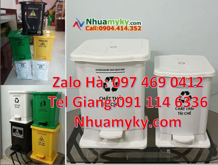 Bán thùng đựng rác y tế nắp đậy,thùng rác y tế 60l có đạp chân giá rẻ