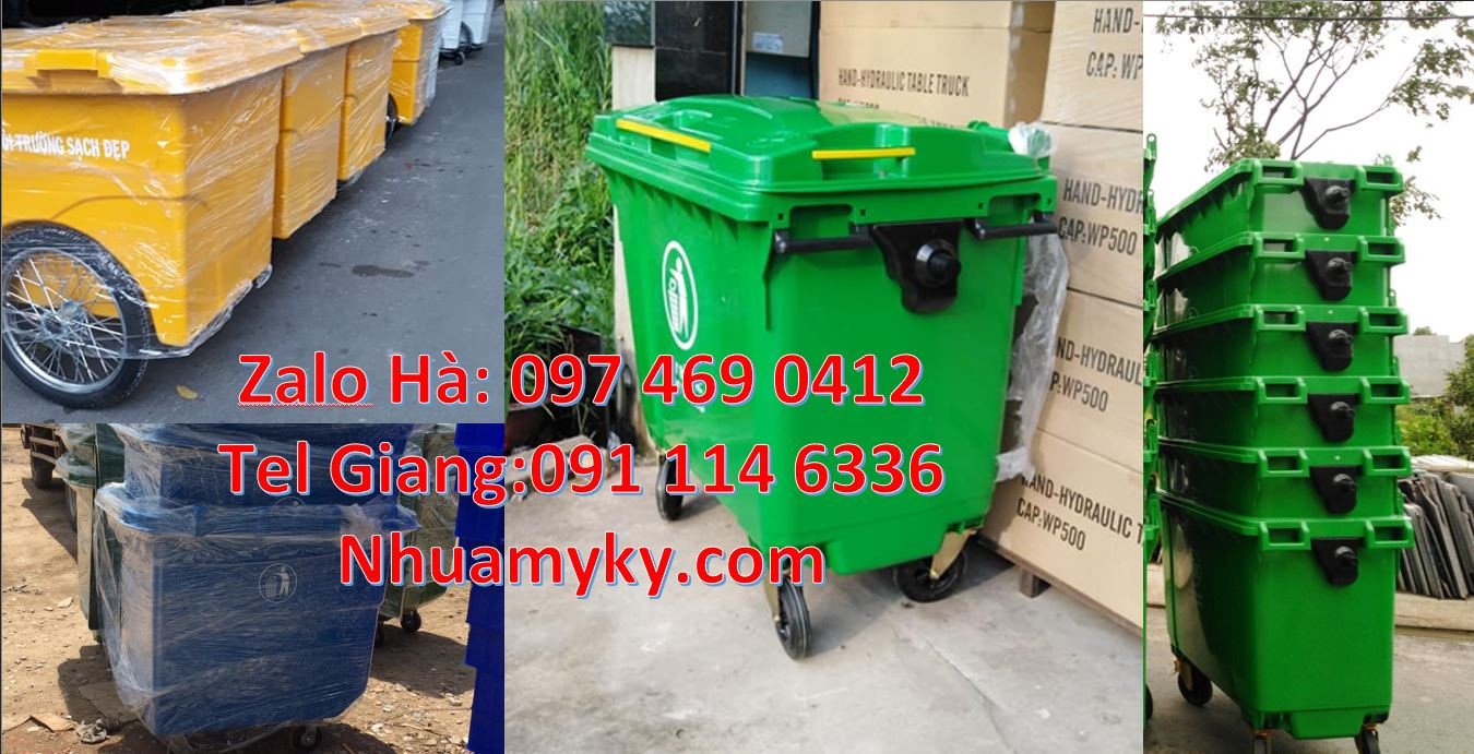 Bán xe thu gom rác 4 bánh cao su,xe thu gom rác 1000l có nắp đậy rẻ