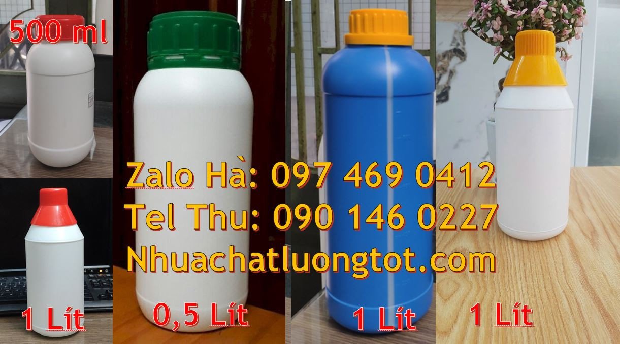 Bán chai nhựa 1l đựng hóa chất,chai nhựa 0.5l đựng dầu ăn nước mắm rẻ