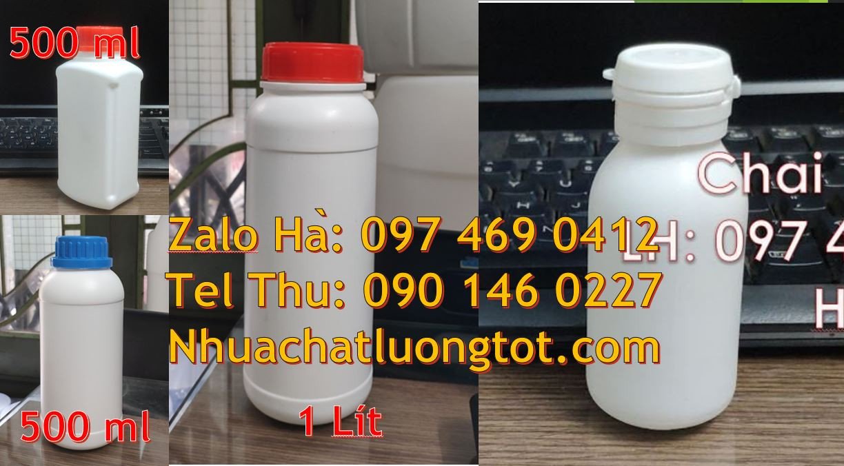 Bán chai nhựa 1l đựng hóa chất,chai nhựa 0.5l đựng dầu ăn nước mắm rẻ