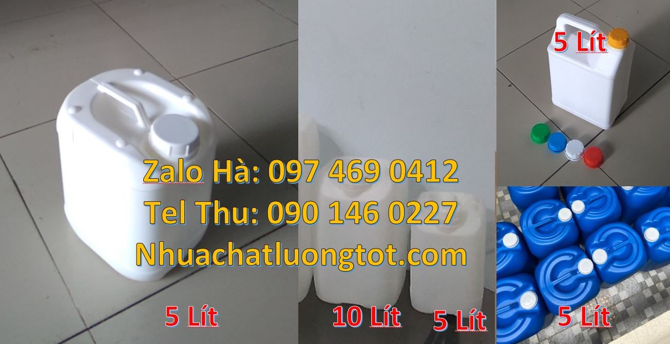 Bán can nhựa cỡ nhỏ 2l nắp vặn quai xách,can nhựa 5l đựng dầu ăn giá r