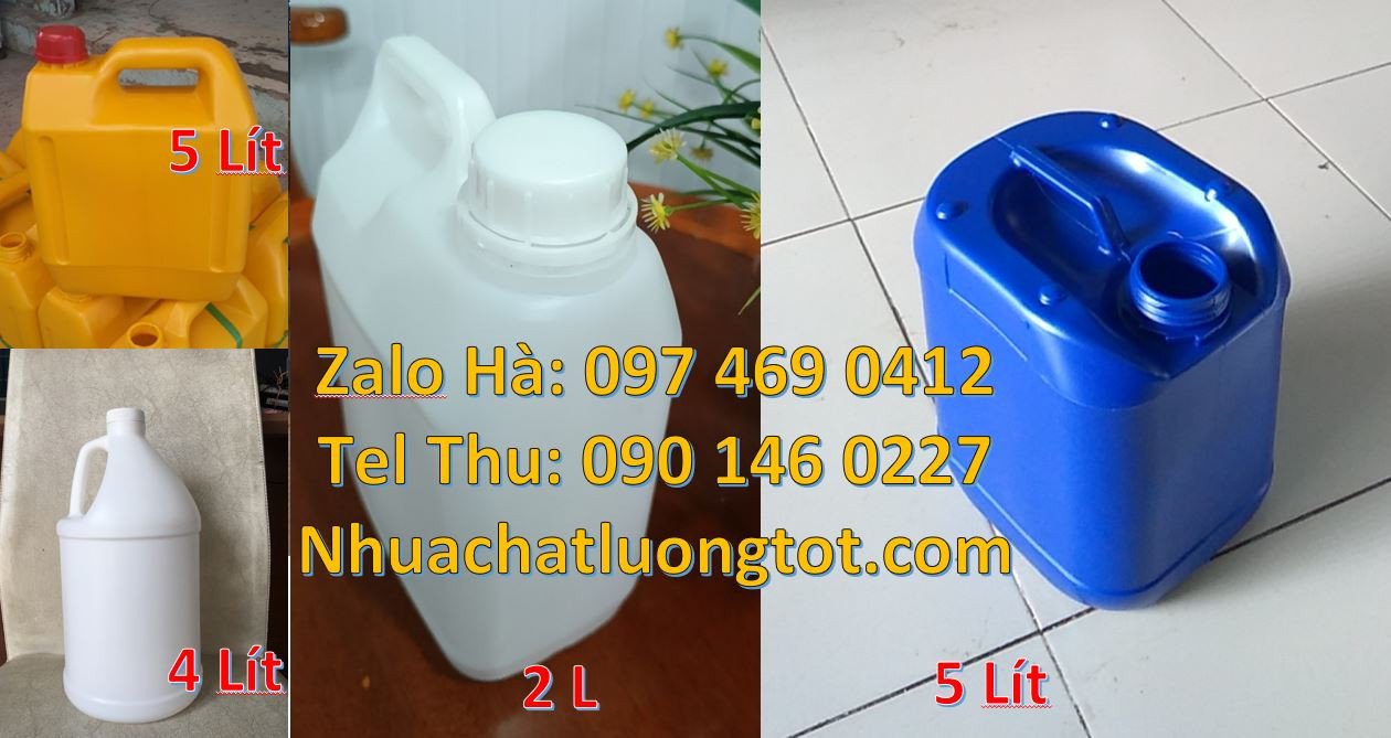 Bán can nhựa cỡ nhỏ 2l nắp vặn quai xách,can nhựa 5l đựng dầu ăn giá r