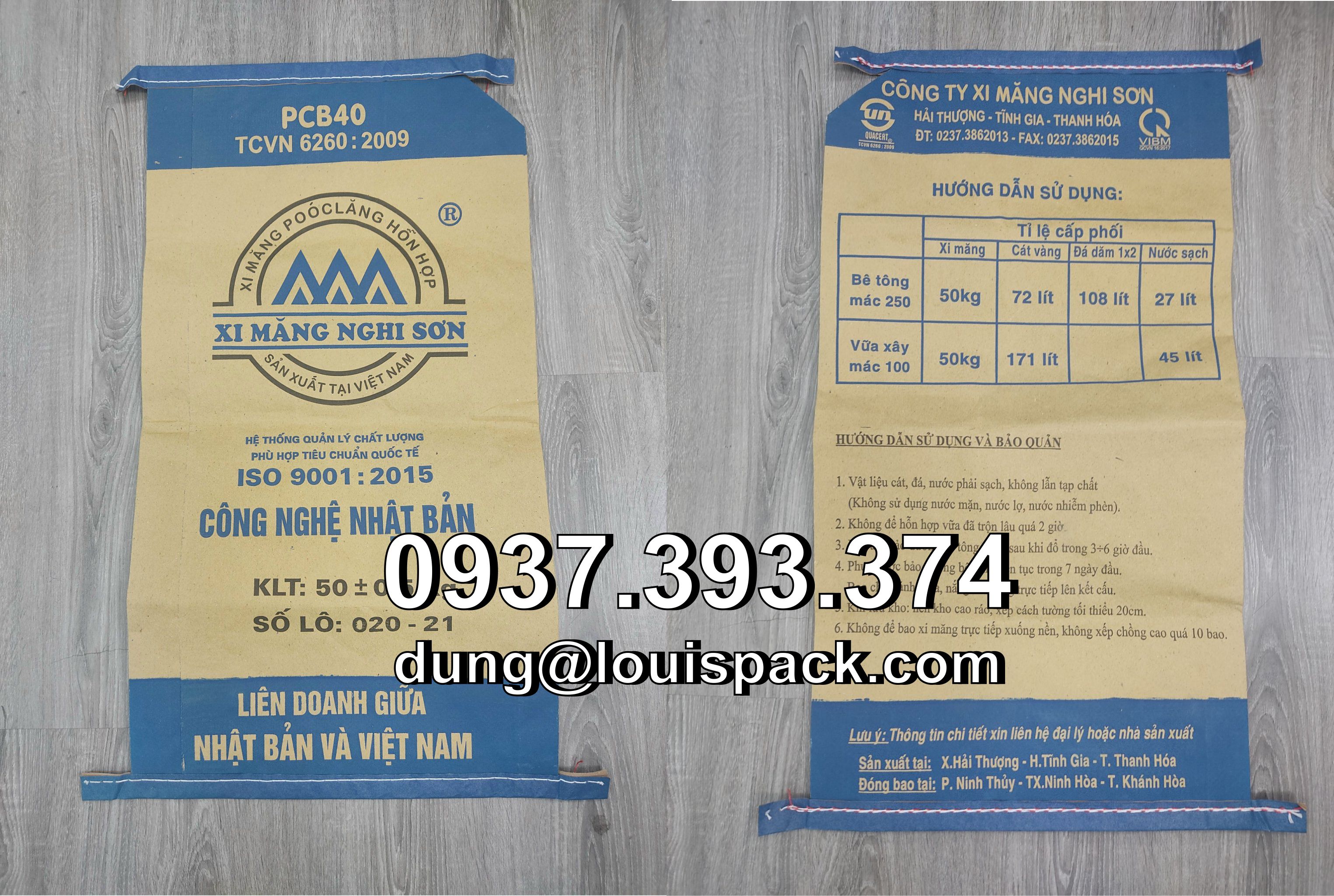 Bao giấy Kraft đựng xi măng, bột trét, vữa xây