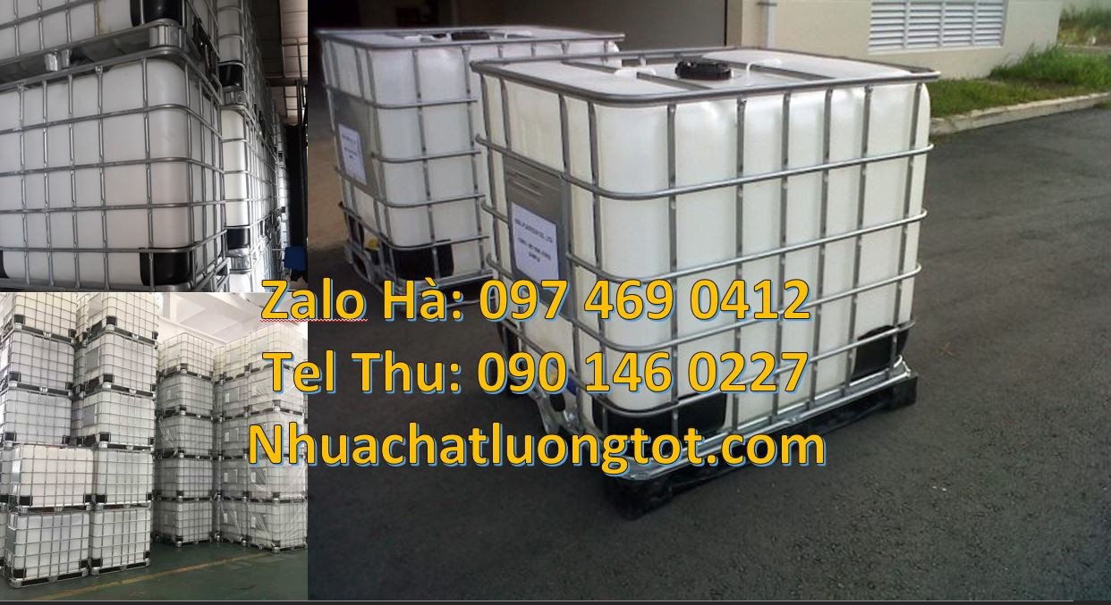 Bán tank nhựa lớn 1000l màu trắng khung thép,thùng ibc cỡ 1000l đựng n