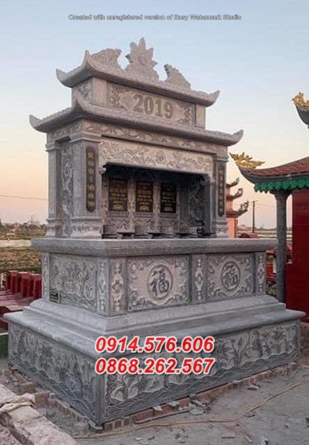 Mẫu lăng mộ đá đôi bán cao bằng - mộ ông bà bố mẹ
